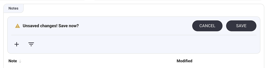 Unsaved Changes Prompt