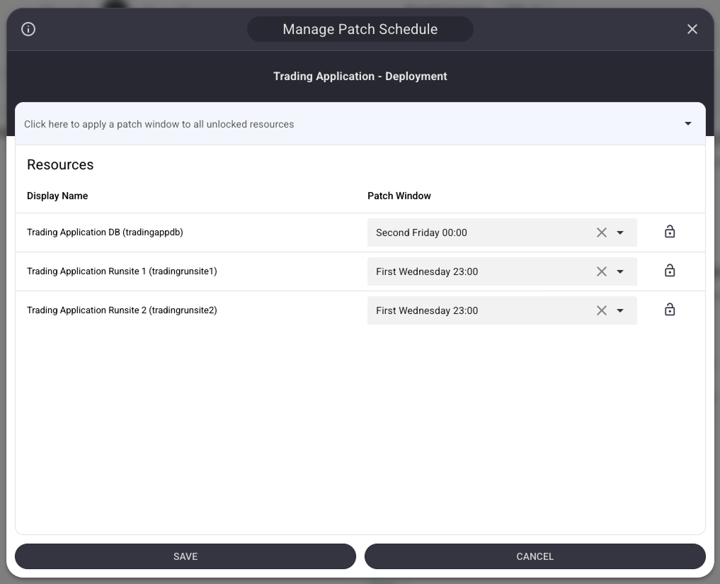 Assign Patch Schedule