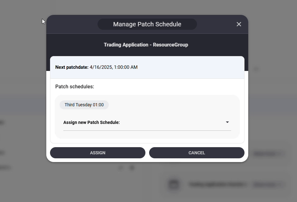 Assign Resource Group Patch Schedule